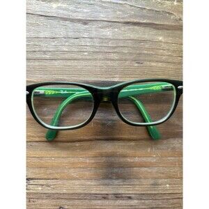 Ray-Ban Youth Eyeglasses, Black/Green RB1555 3665 46[]16 125 FRAME Retro Mod 70s